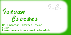 istvan cserpes business card